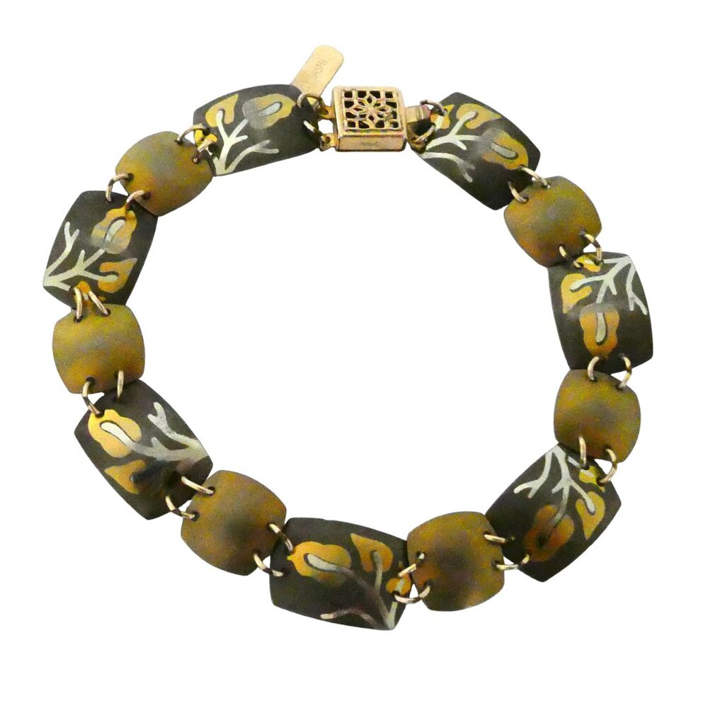 HOLLY YASHI flower pattern linked bracelet 14k gold filled